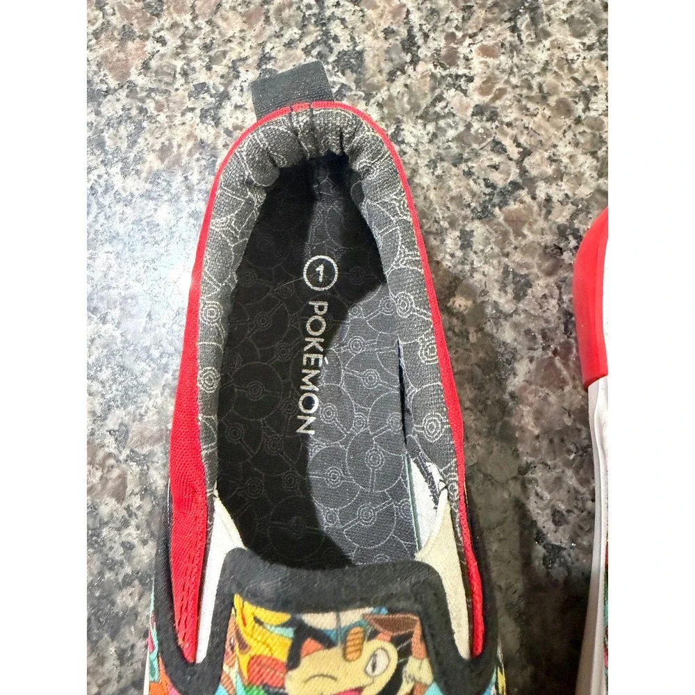 Ground Up Pokemon Kids Slip On Sneakers Pikachu Character Canvas Shoes Size 1